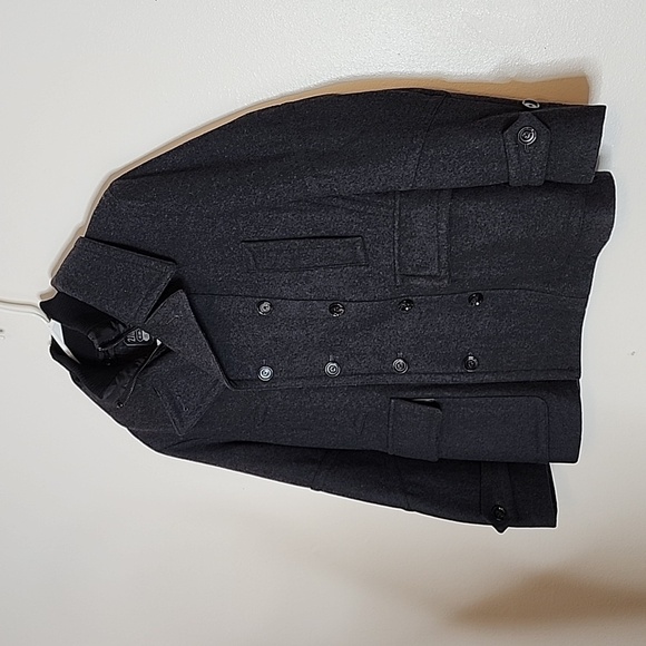 21Men LA Wool Thinsulate Mariners Classic Double Breasted Winter Coat Luxury - Picture 3 of 16